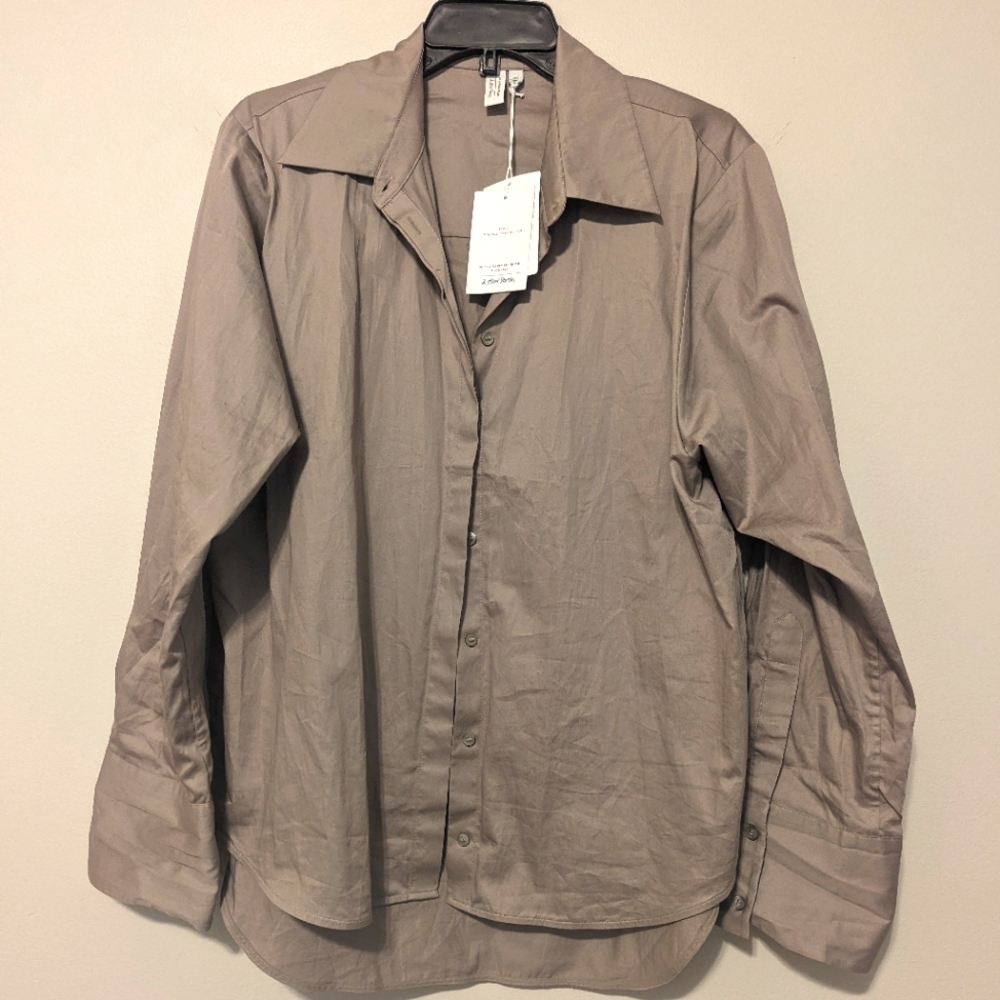 & other stories over size button down shirt